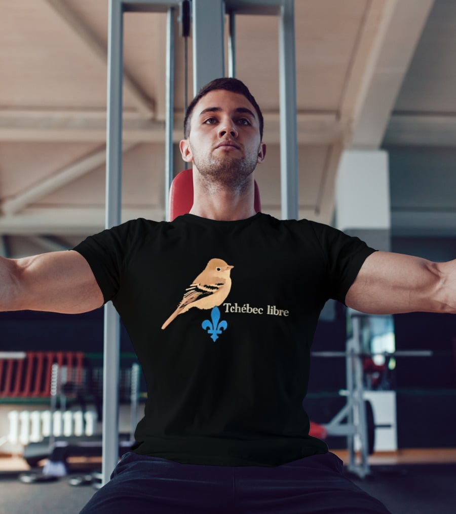Tchébec Libre Fleur De Lis Quebec Bird T-Shirt