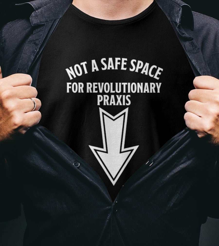 Not A Safe Space For Revolutionary Praxis Downward Arrow T-Shirt