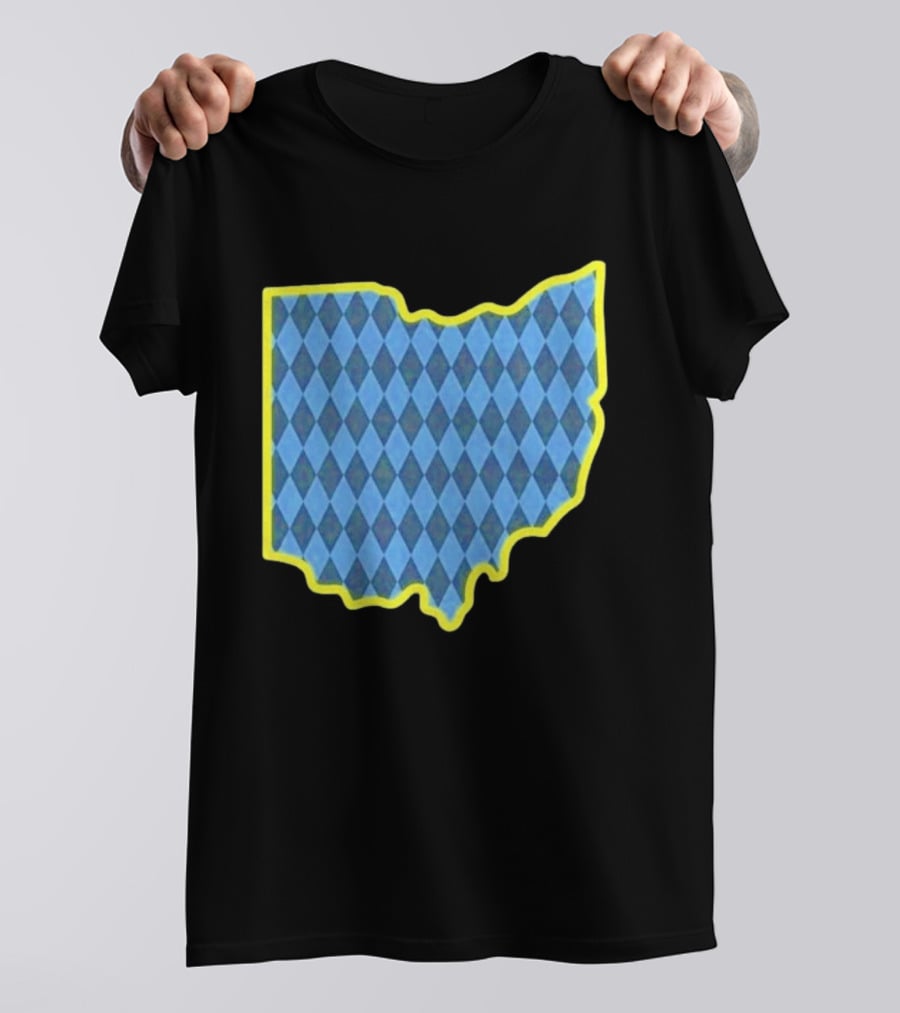 Oktoberfest Ohio Bavarian Diamond Pattern Map T-Shirt