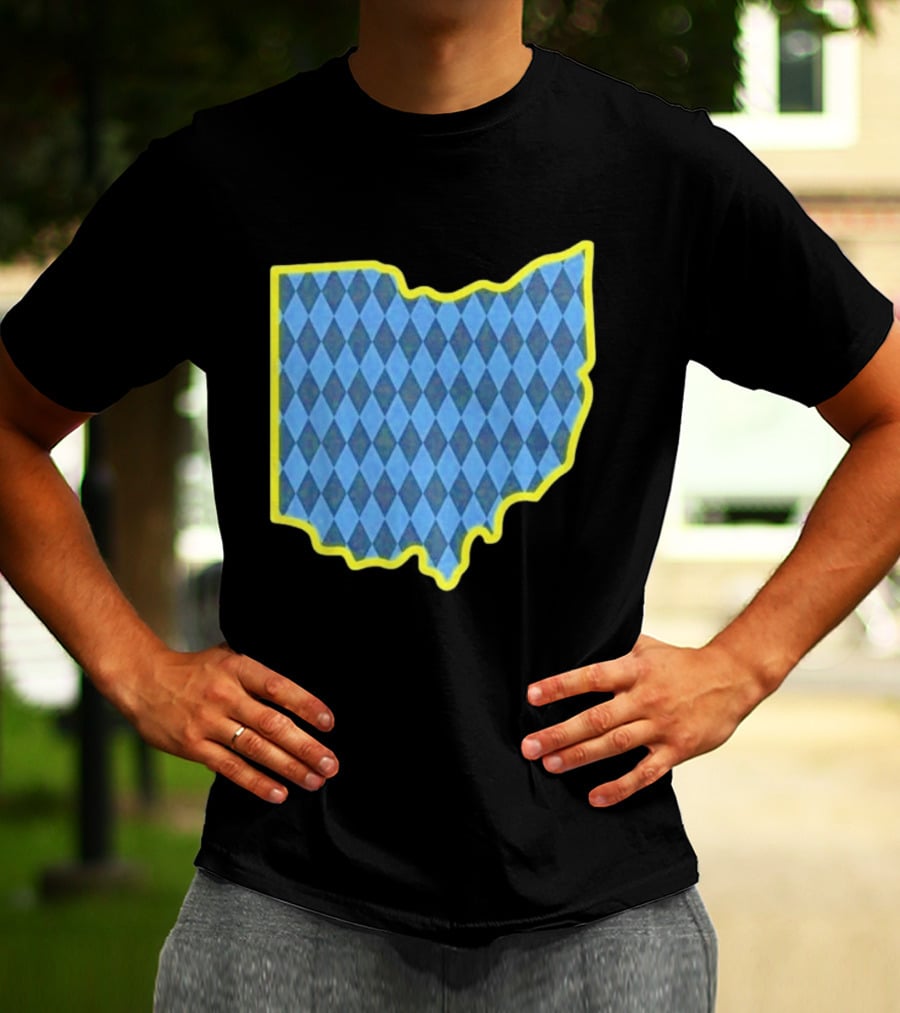 Oktoberfest Ohio Bavarian Diamond Pattern Map T-Shirt