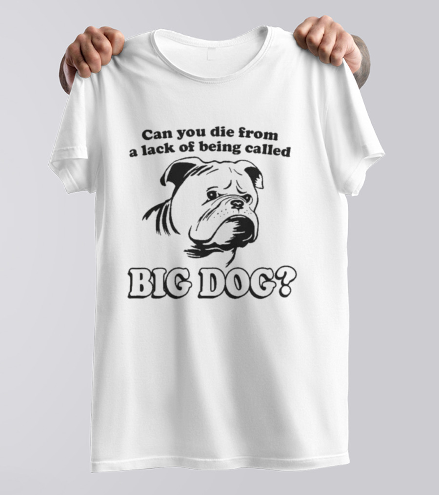 Can You Die From A Lack Of Being Called Big Dog Bulldog T-Shirt