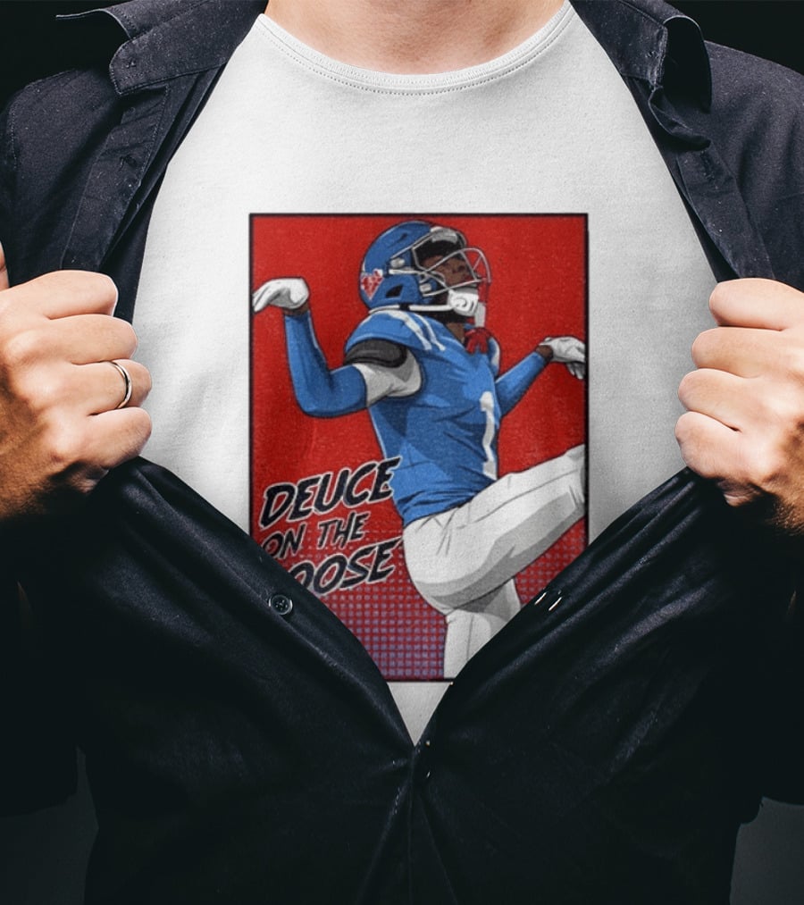 Deuce On The Loose Ole Miss Rebels Football Player Action T-Shirt