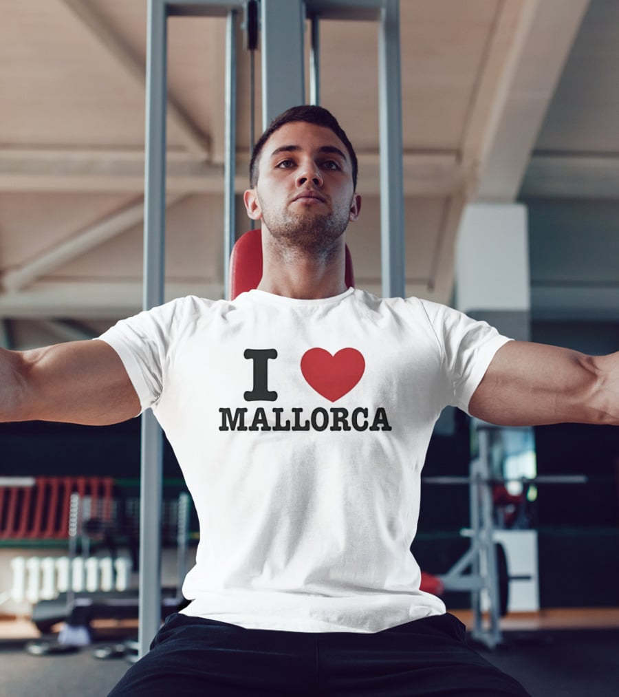 I Love Mallorca Spain Travel Vacation Balearic Islands Iconic Heart T-Shirt