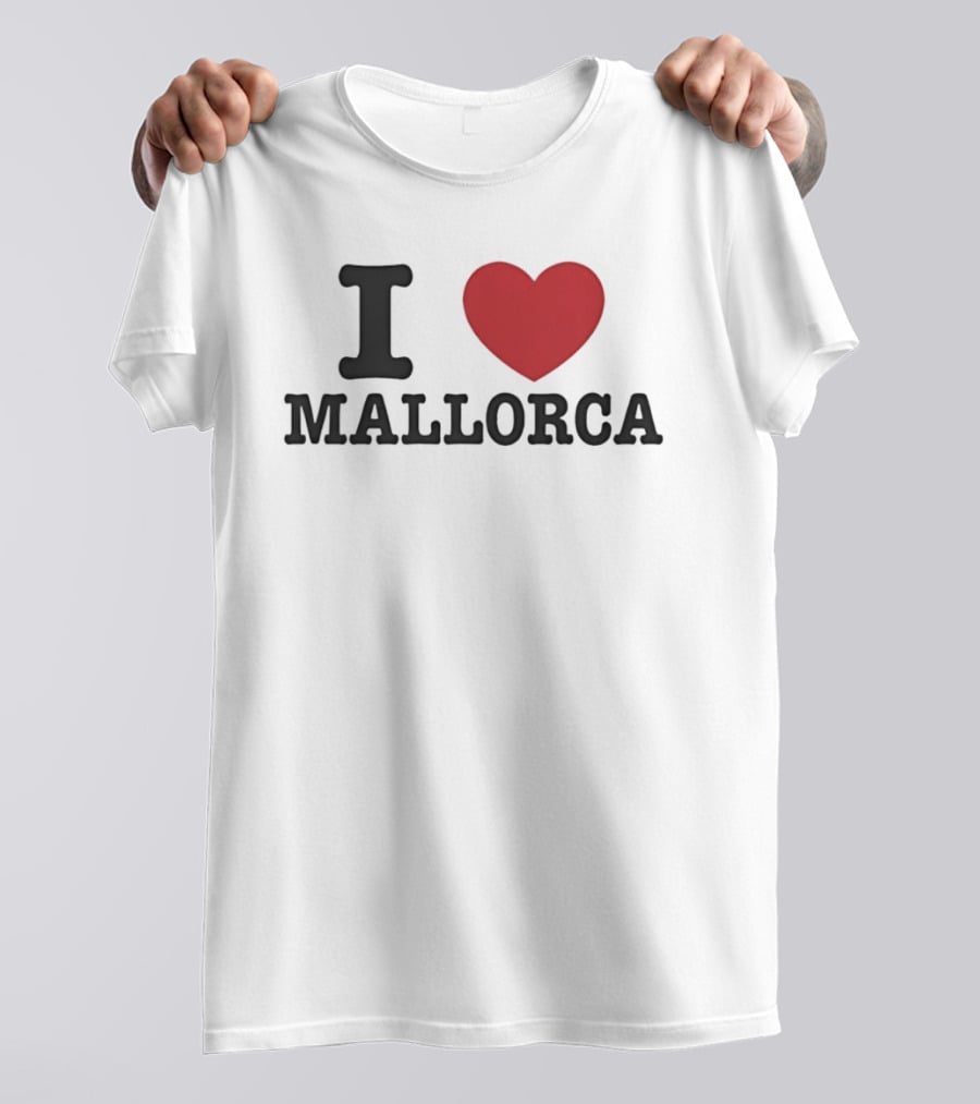 I Love Mallorca Spain Travel Vacation Balearic Islands Iconic Heart T-Shirt