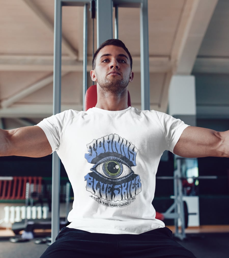 Johnny Blue Skies The Dark Clouds Large Human Eye Iris T-Shirt