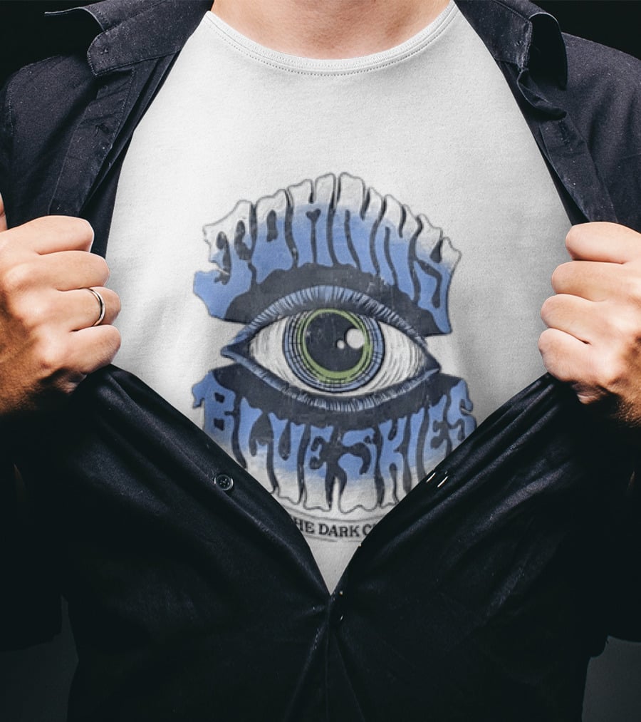 Johnny Blue Skies The Dark Clouds Large Human Eye Iris T-Shirt