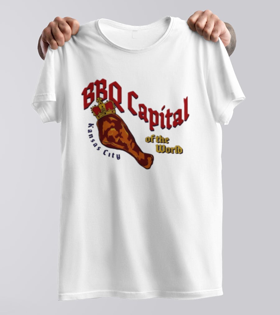 Kansas City BBQ Capital Of The World Leg With Crown T-Shirt