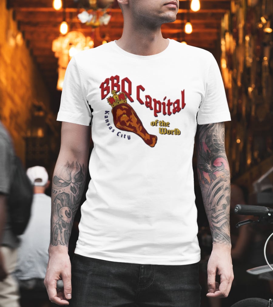 Kansas City BBQ Capital Of The World Leg With Crown T-Shirt