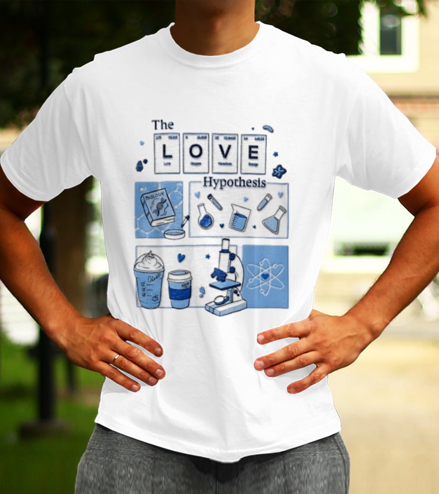 The Love Hypothesis Periodic Table Science Equipment Microscope Biology Book Chemistry T-Shirt