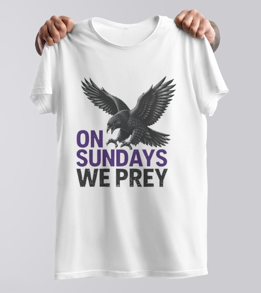 On Sundays We Prey Baltimore Ravens Football Fan T-Shirt
