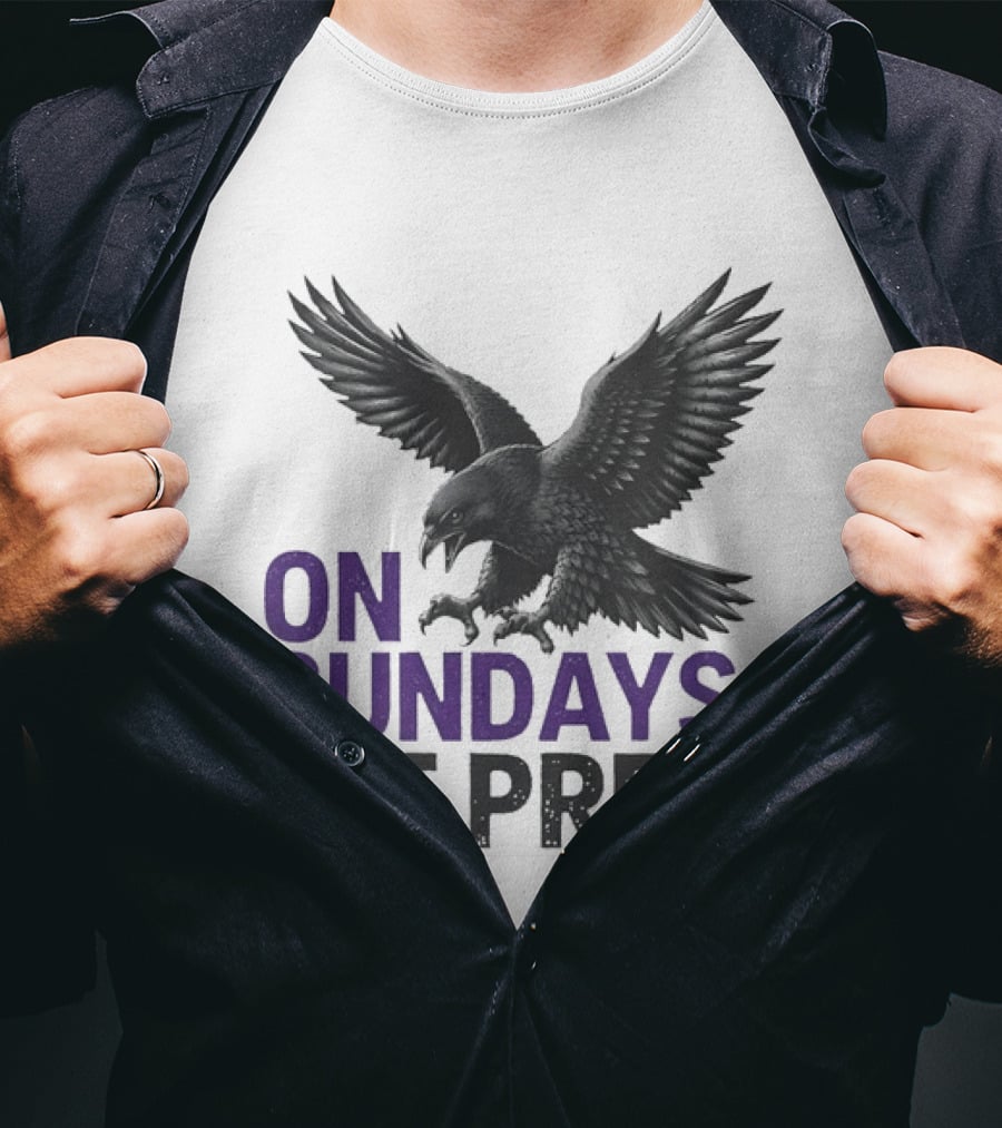 On Sundays We Prey Baltimore Ravens Football Fan T-Shirt