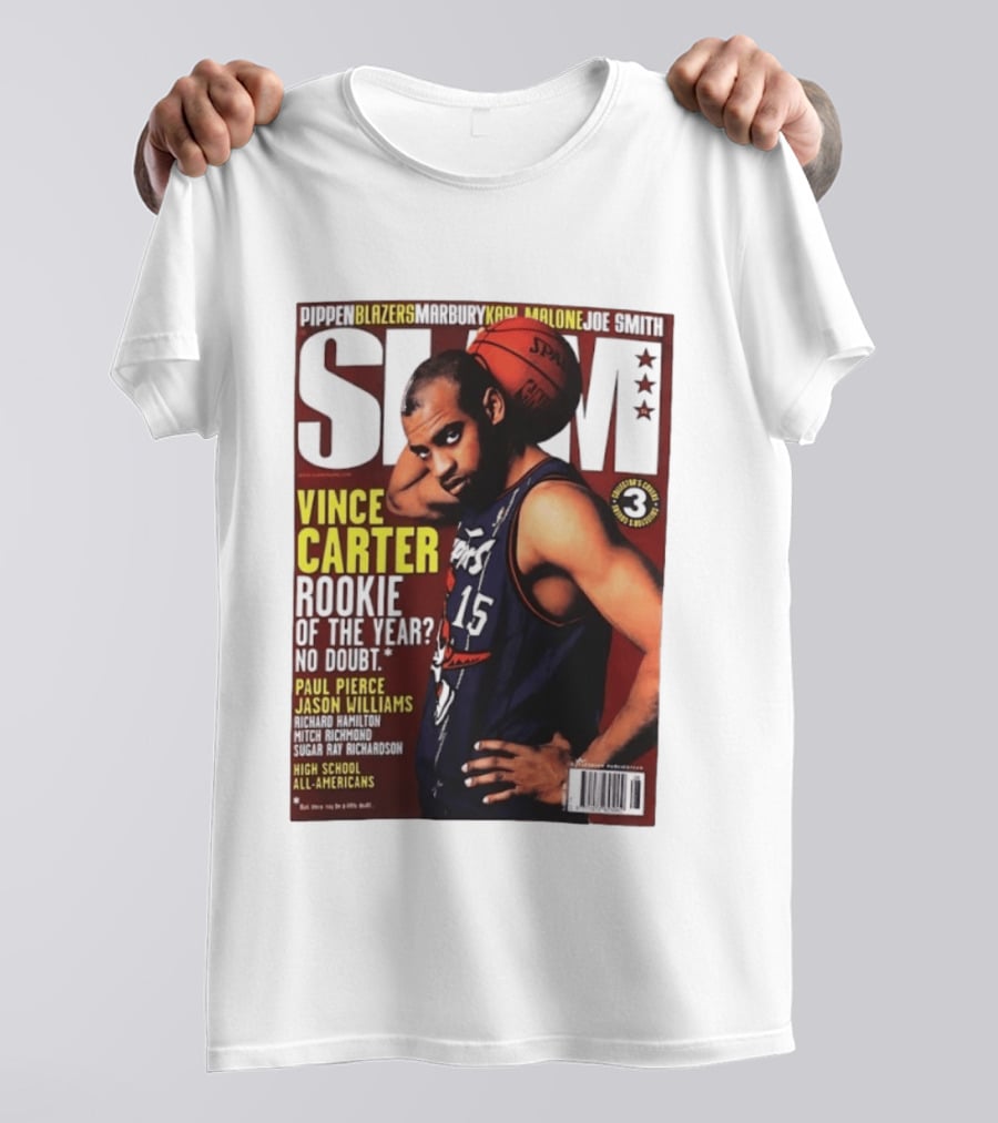 Vince Carter Slam Magazine Rookie Of The Year No Doubt Basketball Paul Pierce Jason Williams T-Shirt