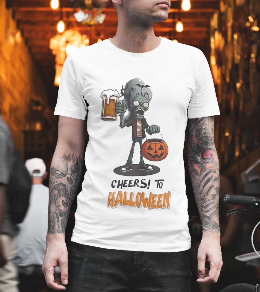 Zombie Cheers Halloween 2026 Pumpkin Beer T-Shirt