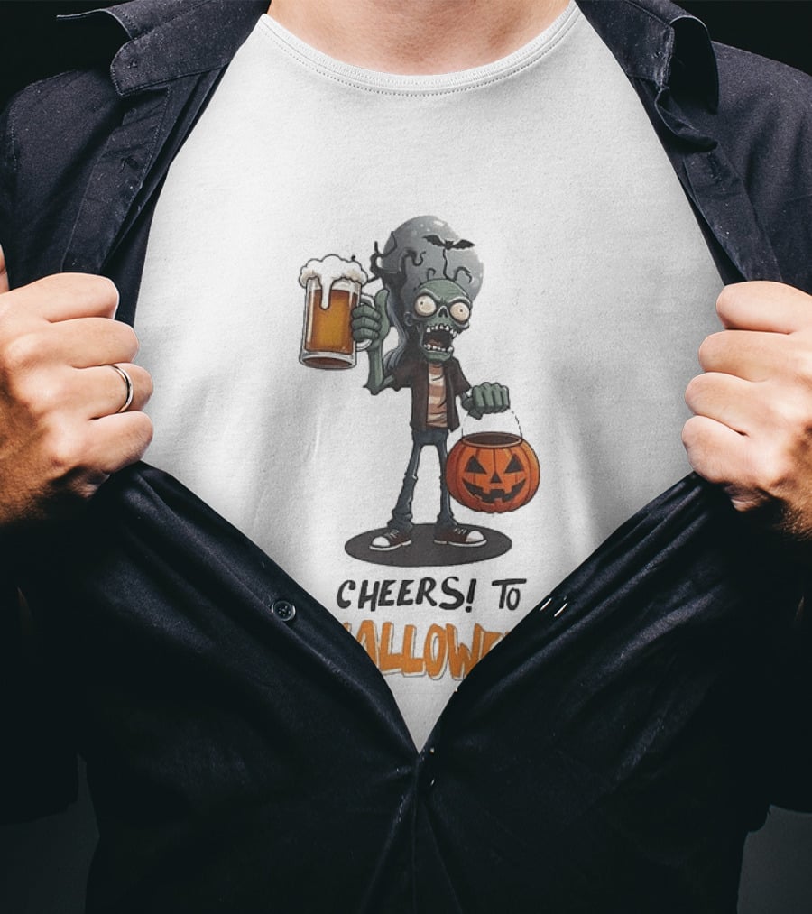 Zombie Cheers Halloween 2026 Pumpkin Beer T-Shirt