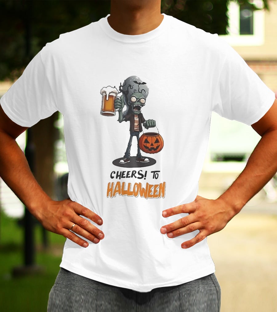 Zombie Cheers Halloween 2026 Pumpkin Beer T-Shirt