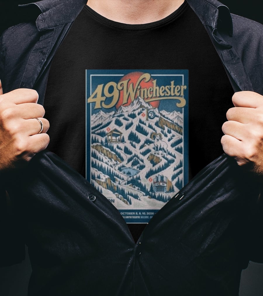 49 Winchester October 8 9 10 2026 Landon Smith Belly Up Aspen Mishawaka Amphitheatre Gothic Theatre Denver T-Shirt