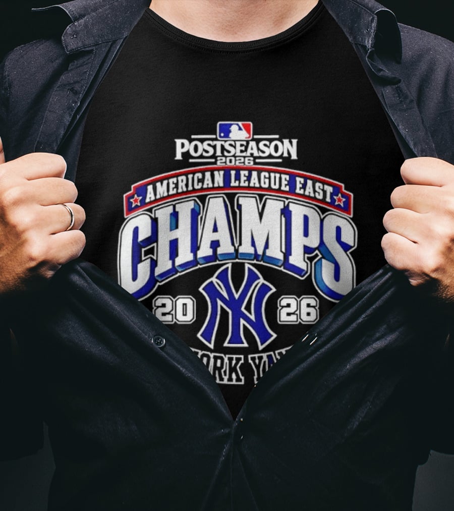 2026 New York Yankees American League East Postseason Champs Victory T-Shirt