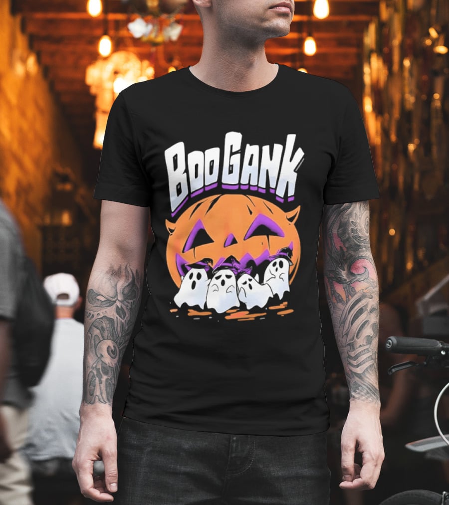 Boo Gank Halloween Pumpkin Ghosts Spooky T-Shirt