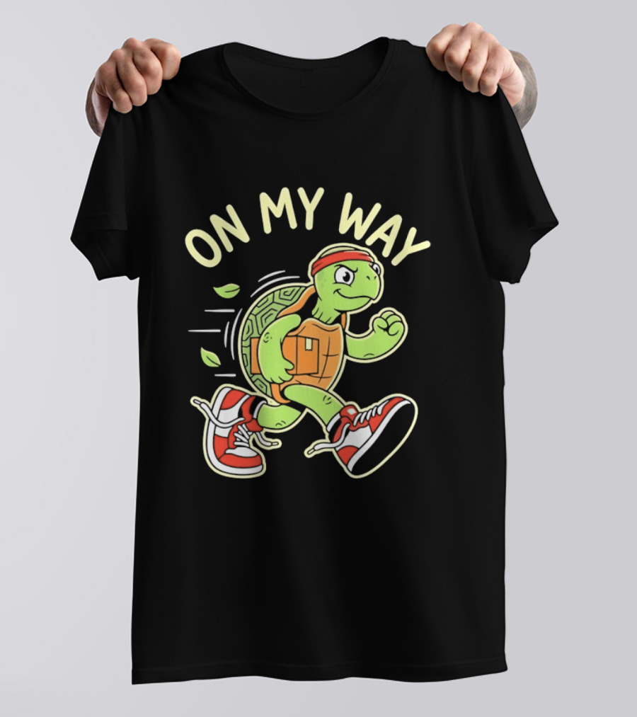 Running Turtle Package Delivery On My Way T-Shirt