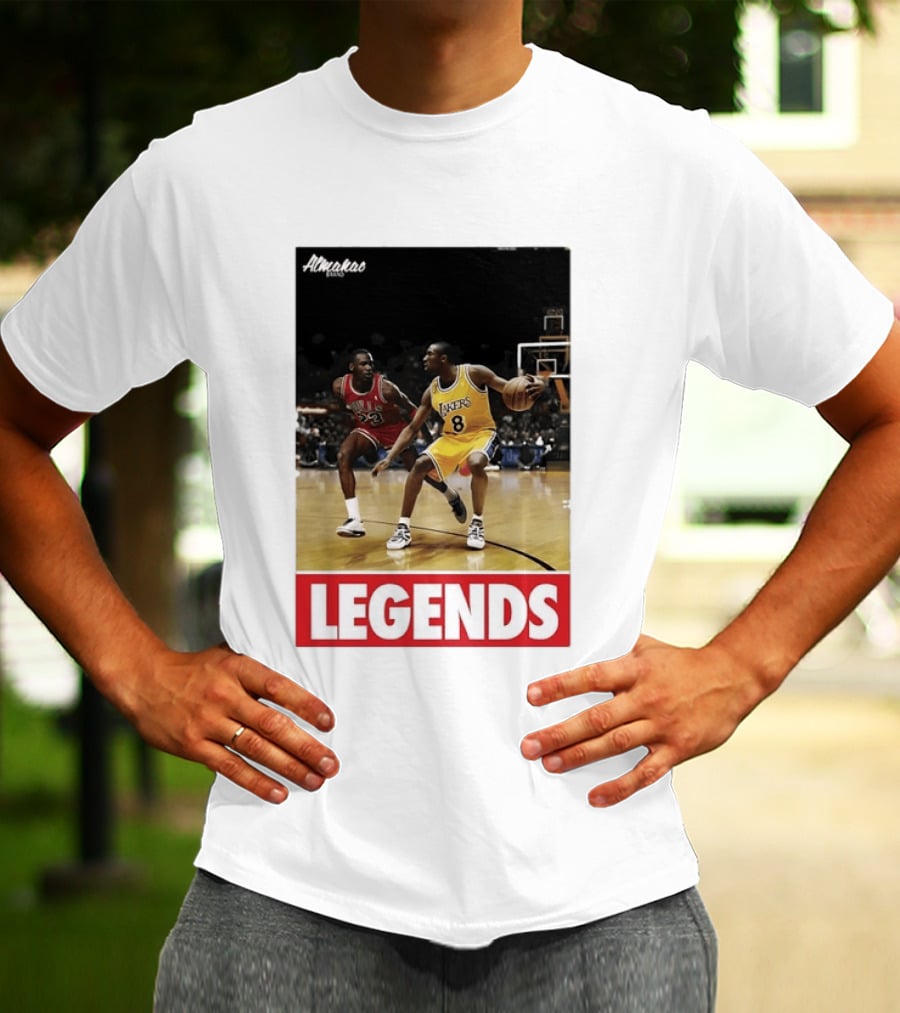 Michael Jordan Vs Kobe Bryant Legends Chicago Bulls Lakers T-Shirt