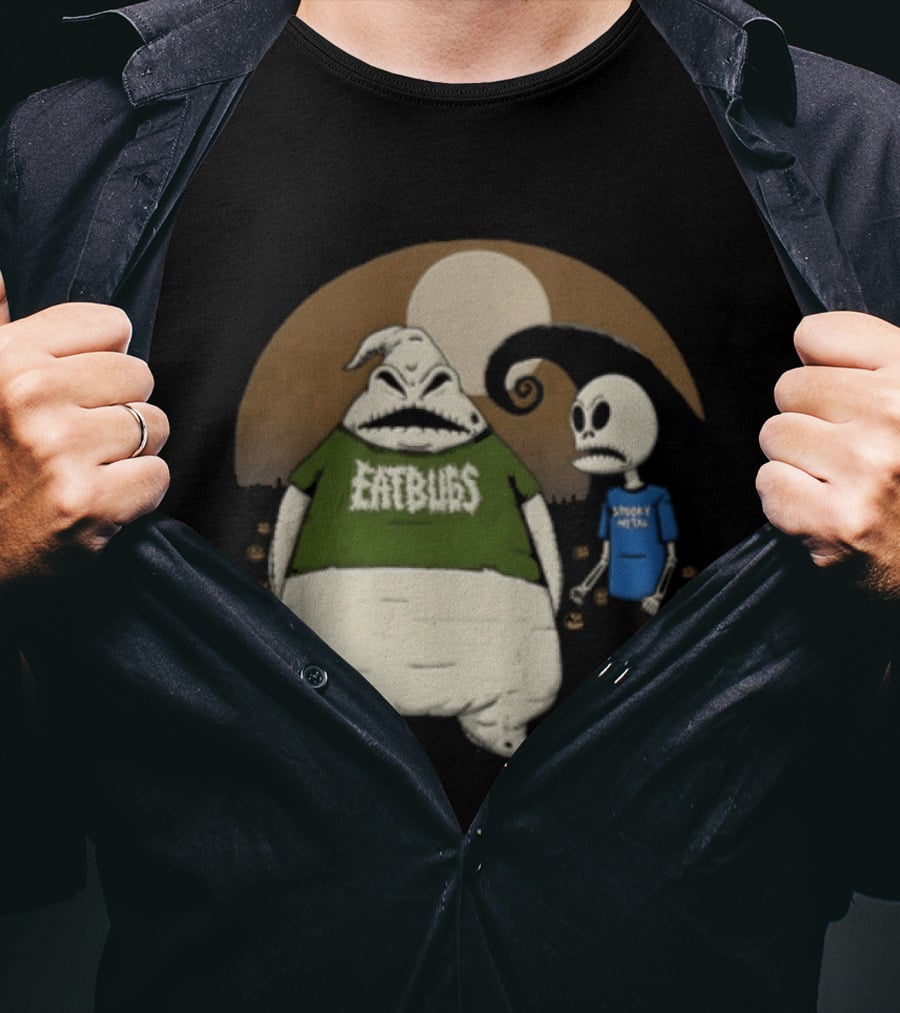Oogie Boogie Jack Skellington Eat Bugs Spooky Vibes The Nightmare Before Christmas Halloween T-Shirt