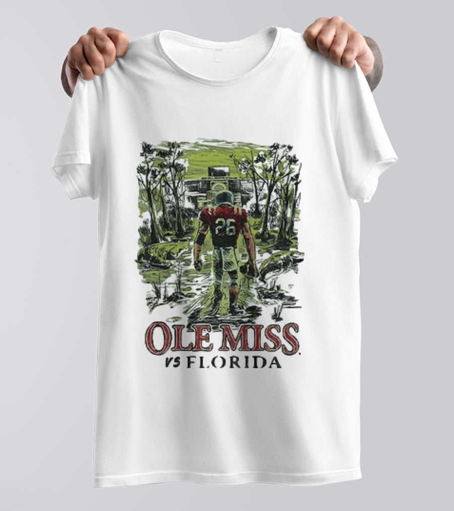 Ole Miss Vs Florida 2026 Game Day Football Player T-Shirt