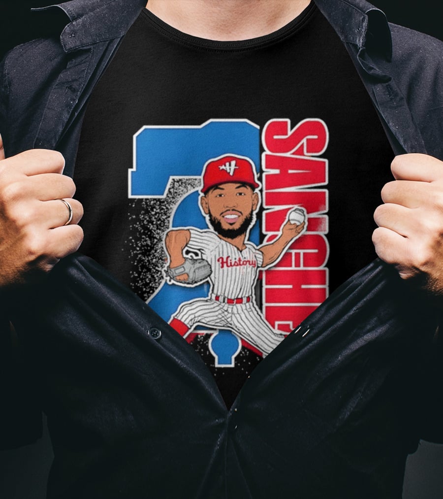 Sixto Sanchez 21 History Philadelphia Phillies Pitcher T-Shirt