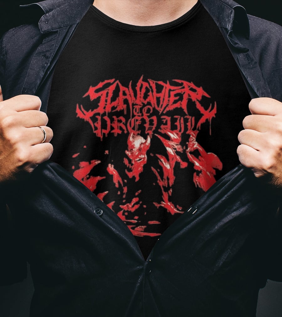 Slaughter To Prevail Demon Deathcore Metal Band Red Inferno T-Shirt