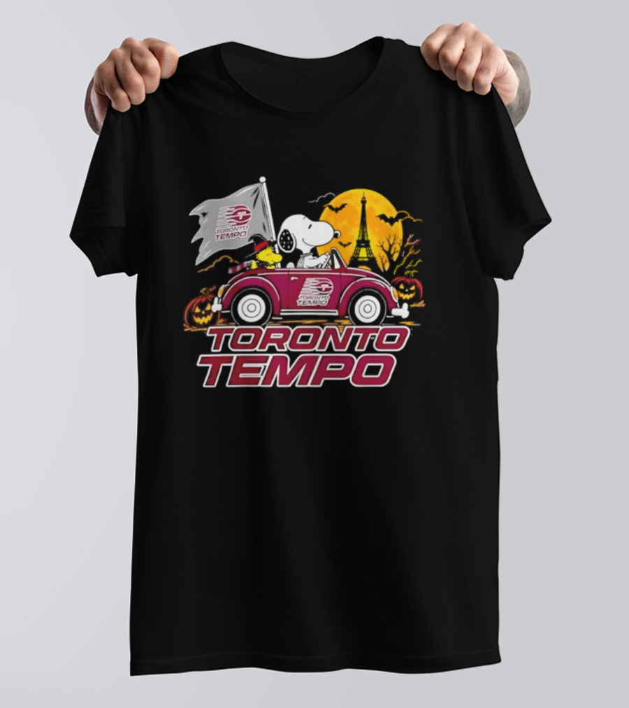 Toronto Tempo Snoopy Woodstock Halloween Car Adventure T-Shirt