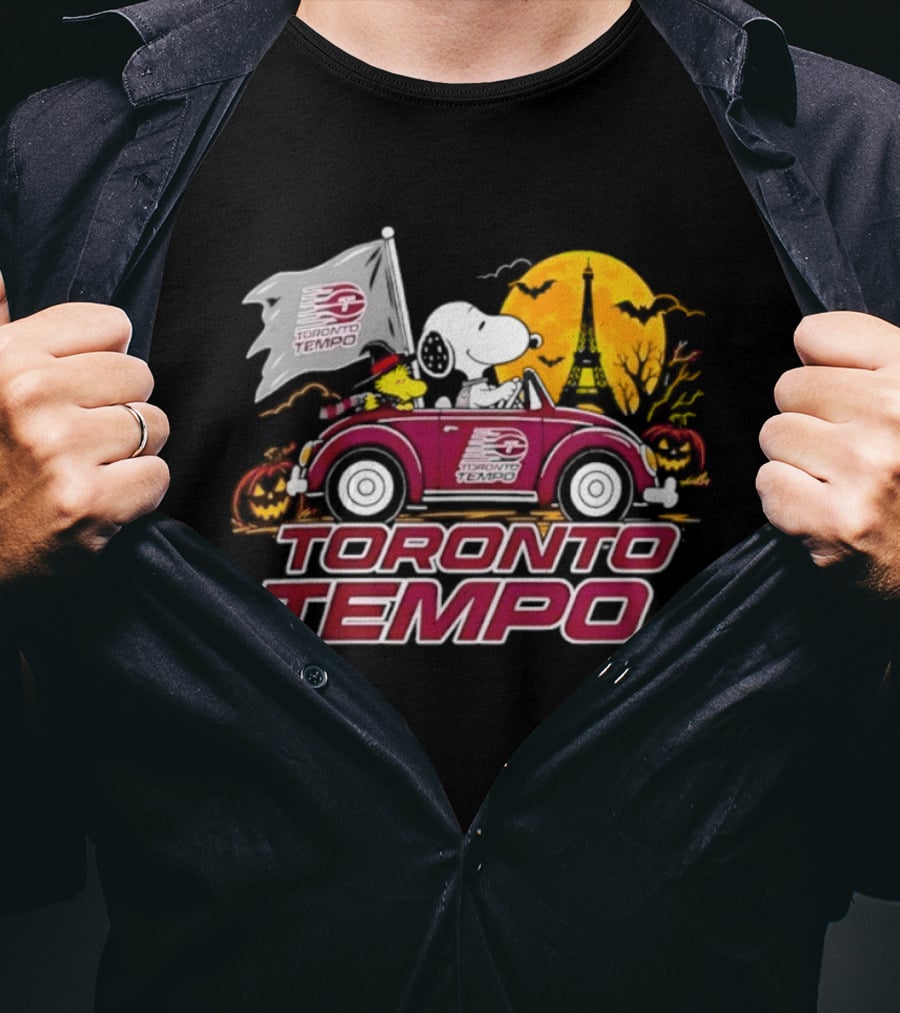 Toronto Tempo Snoopy Woodstock Halloween Car Adventure T-Shirt
