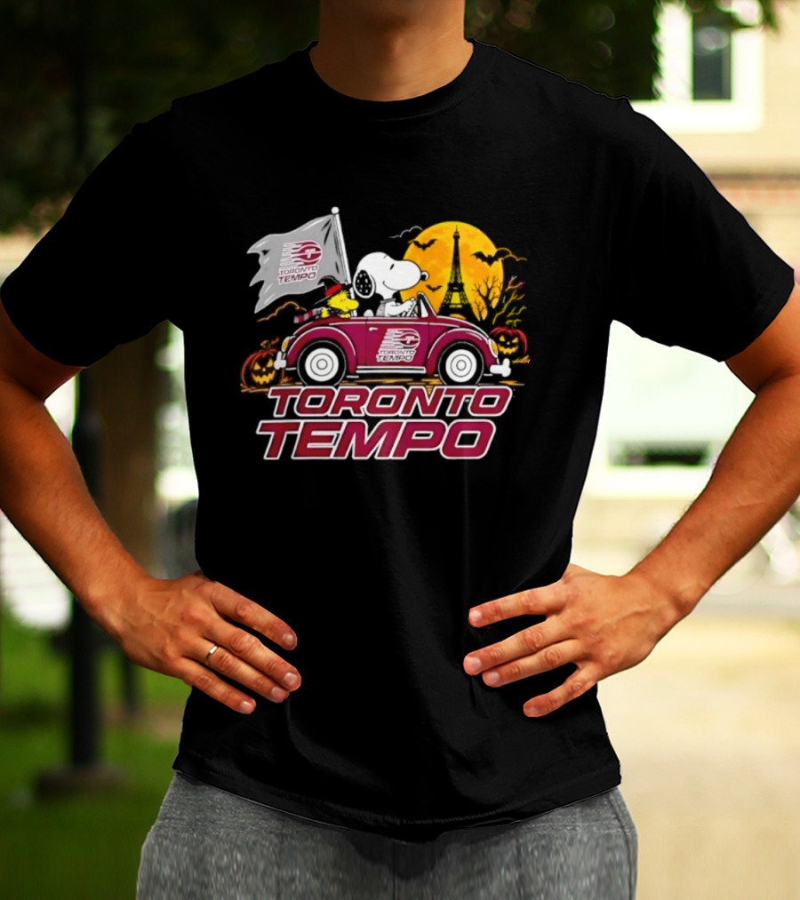 Toronto Tempo Snoopy Woodstock Halloween Car Adventure T-Shirt