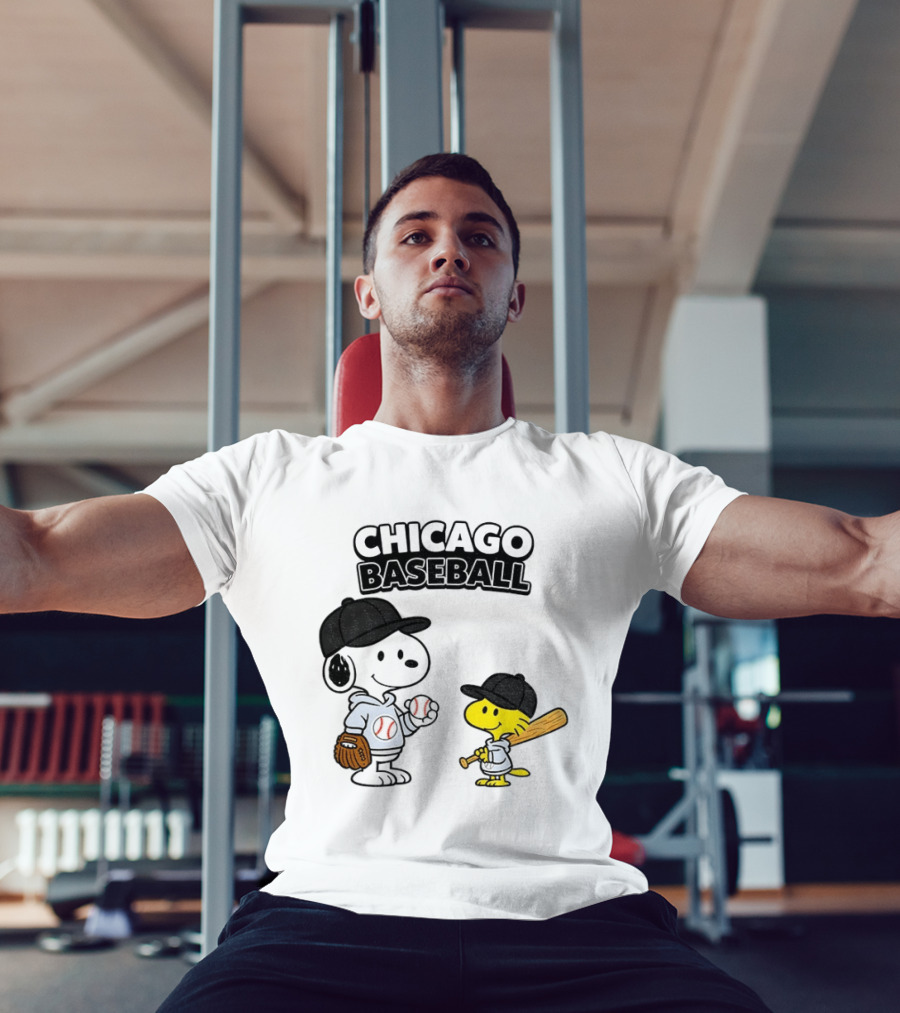 Chicago Baseball Snoopy Woodstock White Sox Peanuts MLB T-Shirt