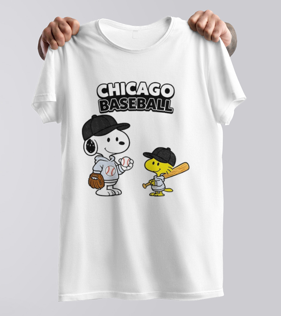 Chicago Baseball Snoopy Woodstock White Sox Peanuts MLB T-Shirt