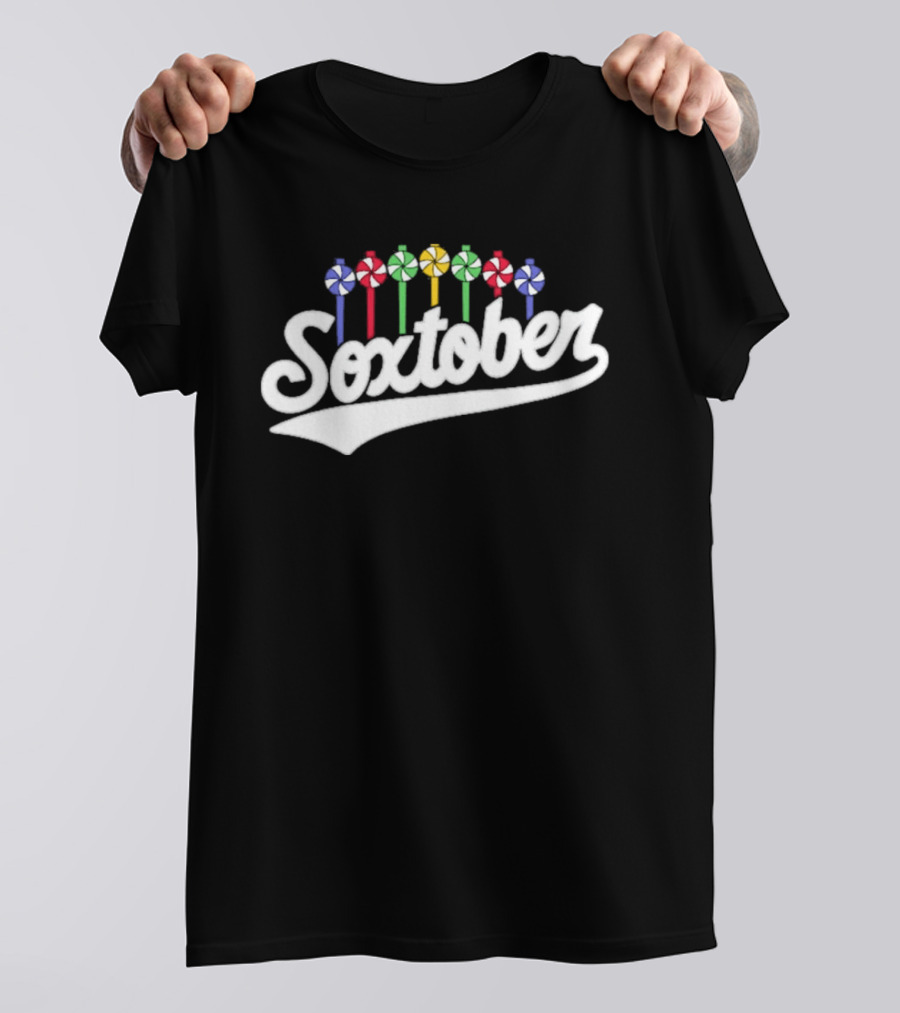 Colorful Pinwheel Soxtober Celebration 2023 T-Shirt
