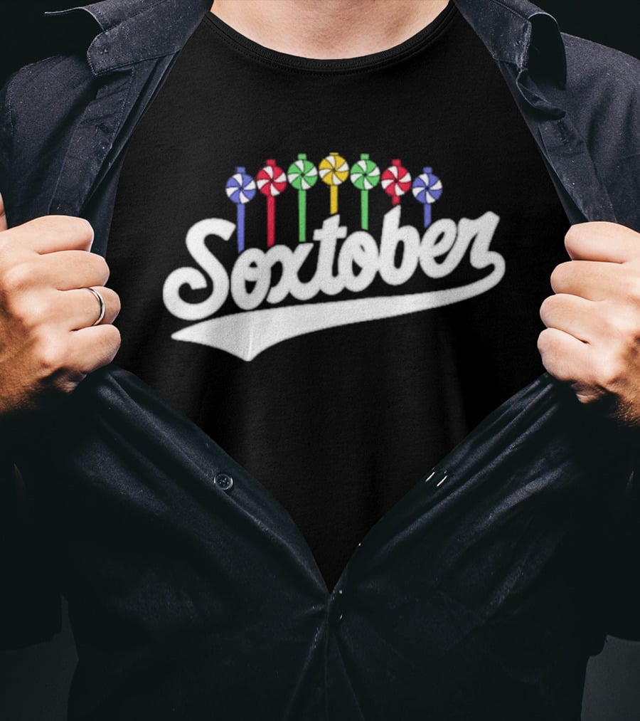 Colorful Pinwheel Soxtober Celebration 2023 T-Shirt