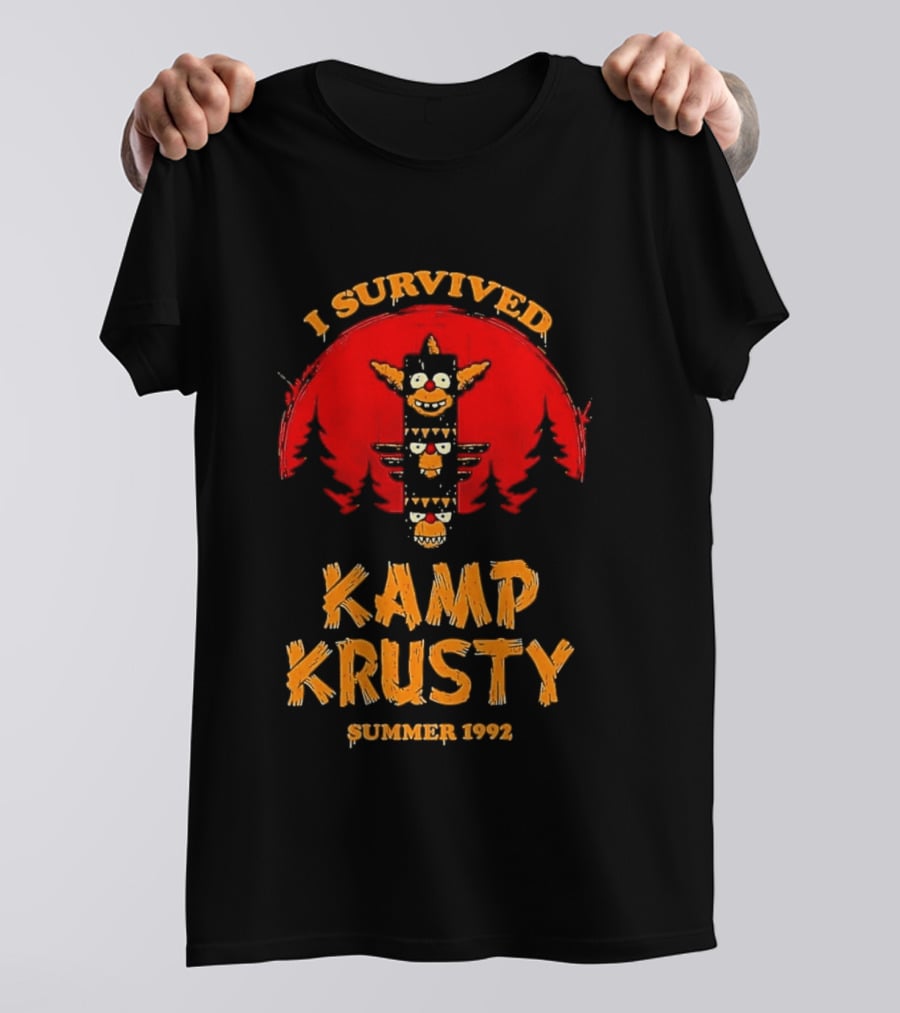 I Survived Kamp Krusty Summer 1992 Nostalgic Cartoon Adventure T-Shirt