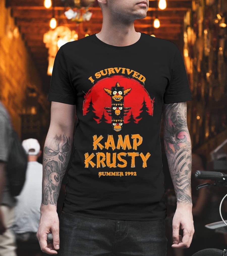 I Survived Kamp Krusty Summer 1992 Nostalgic Cartoon Adventure T-Shirt