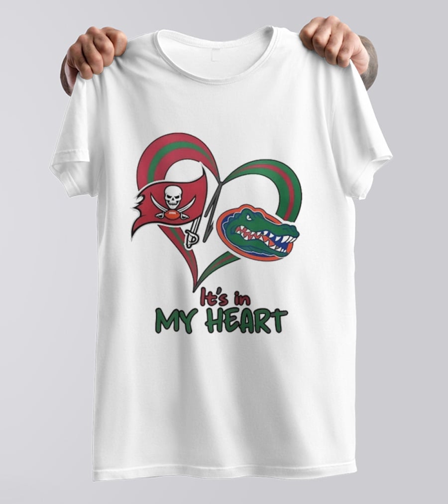 Tampa Bay Buccaneers Florida Gators It's In My Heart T-Shirt