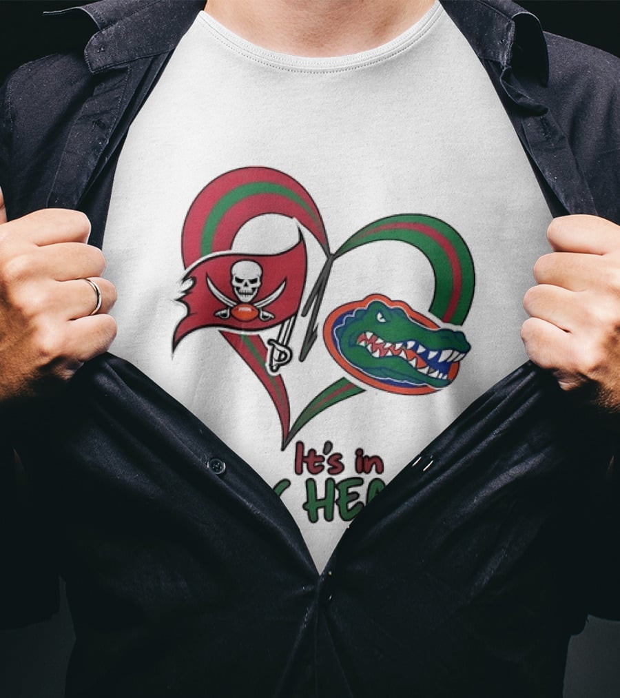 Tampa Bay Buccaneers Florida Gators It's In My Heart T-Shirt