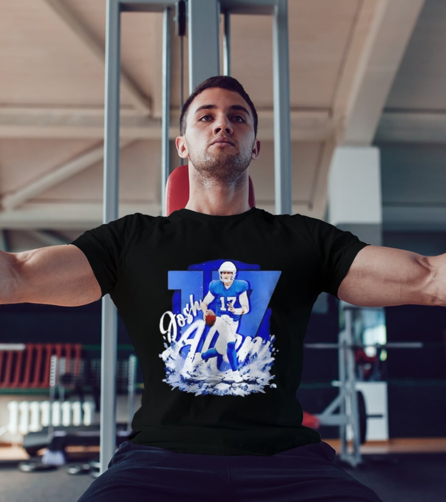 Josh Allen 17 Buffalo Bills Quarterback Snow Wave T-Shirt