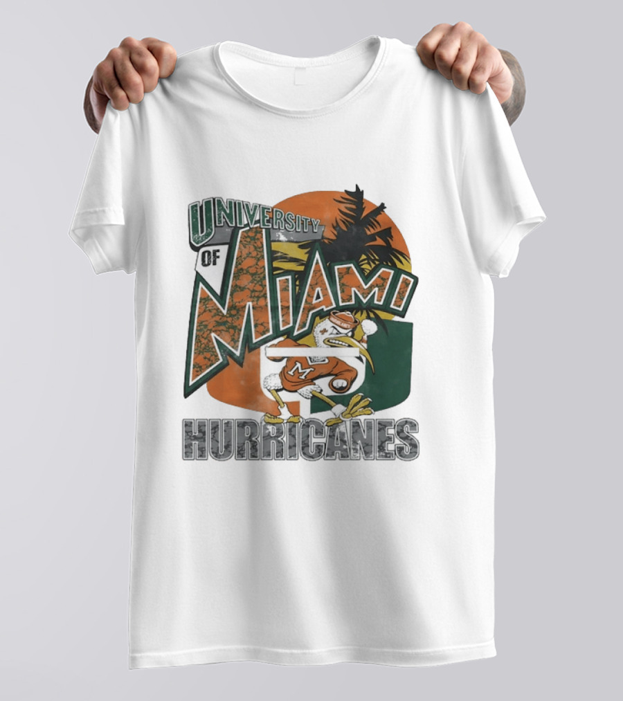 University Of Miami Hurricanes Vintage Sebastion The Ibis T-Shirt