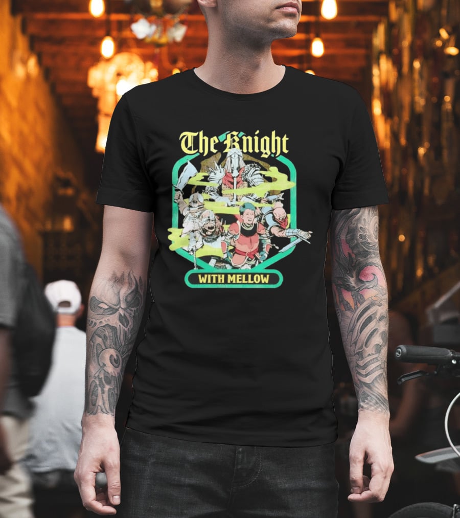 The Knight With Mellow Distressed Fantasy Warrior T-Shirt