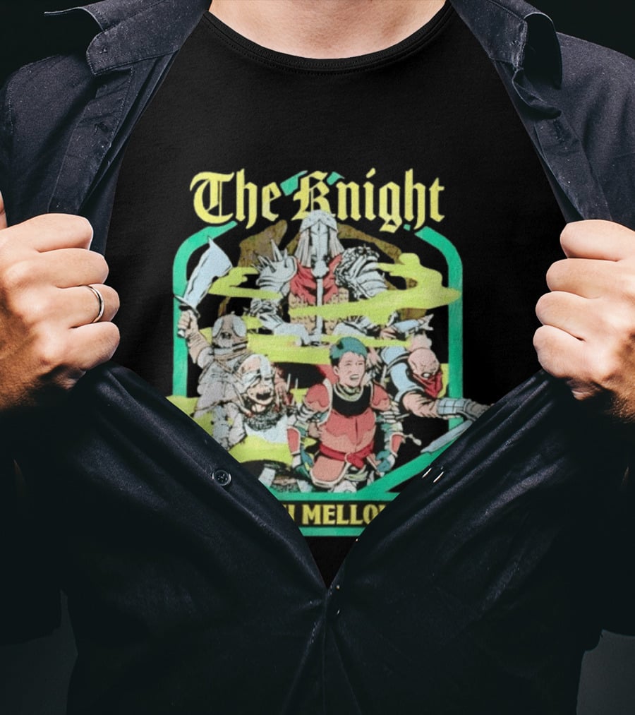 The Knight With Mellow Distressed Fantasy Warrior T-Shirt