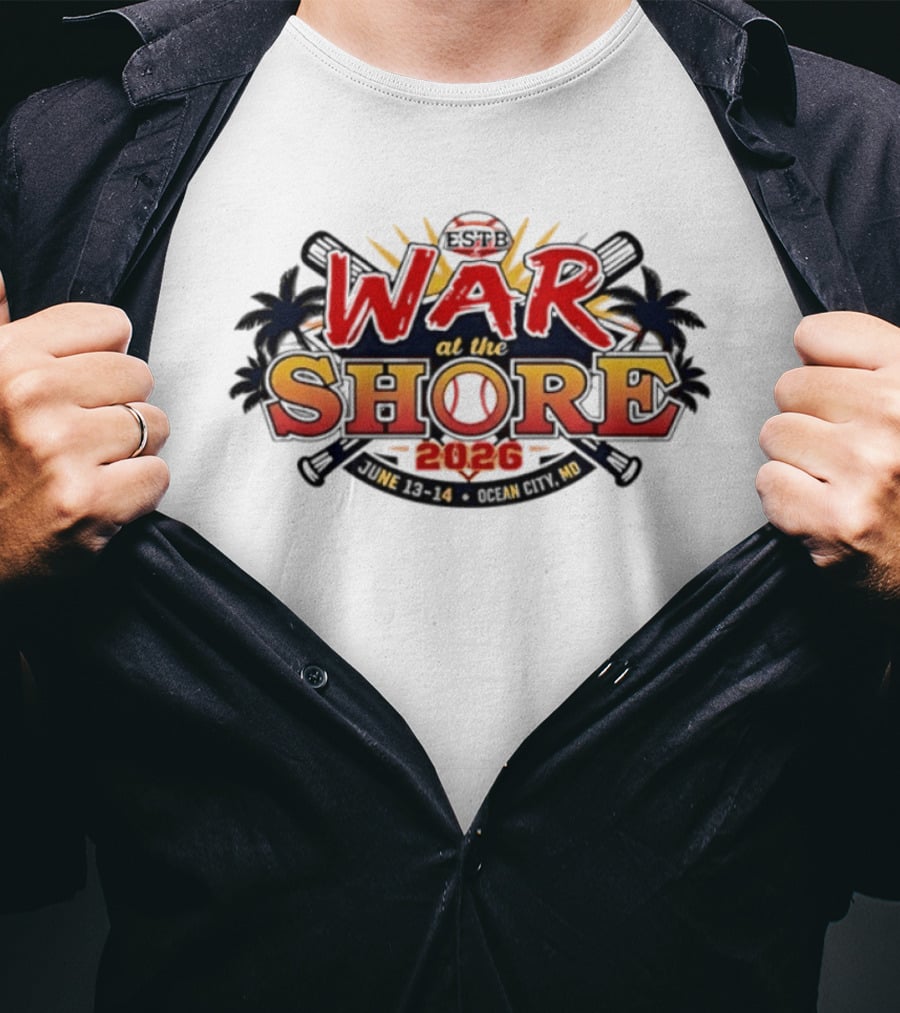 ESPB War At The Shore 2026 Baseball Tournament Ocean City MD T-Shirt