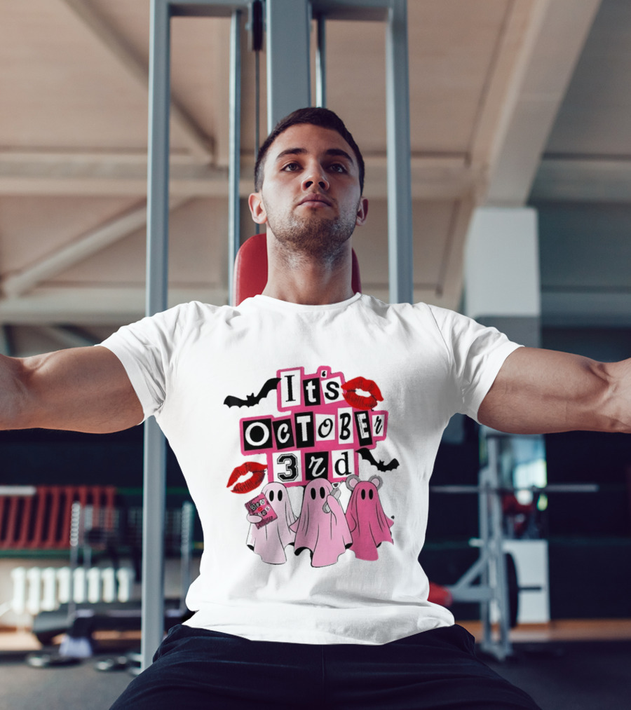 It's October 3rd Mean Girls Ghosts Halloween Bats Lips T-Shirt