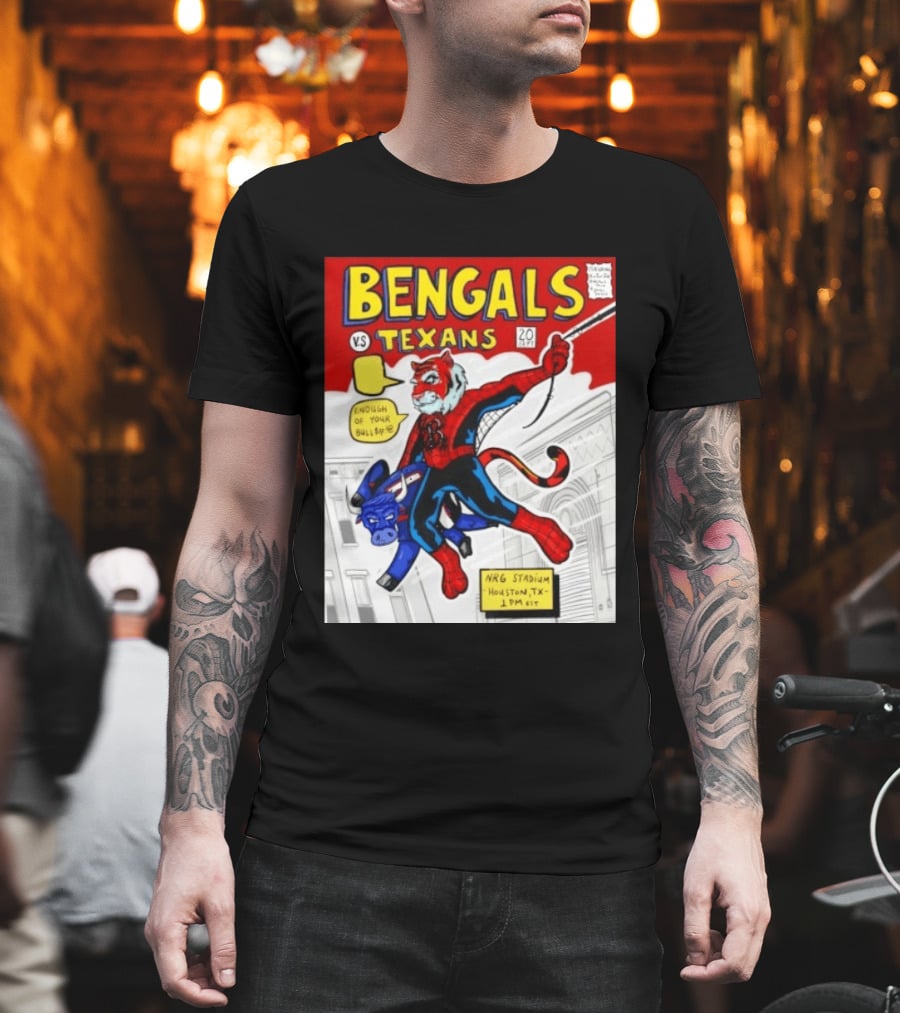 Bengals Vs Texans Week 2 Game Day NRG Stadium Houston 1PM EST Comic T-Shirt