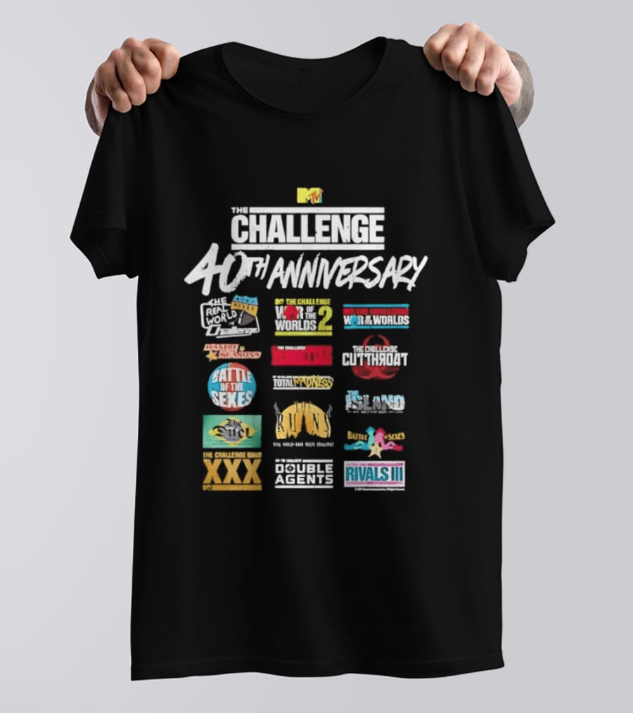 Challenge 40th Anniversary MTV Series Reality TV Road Rules Battle Of The Sexes Rivals III Gauntlet Inferno Ct Tamburello T-Shirt