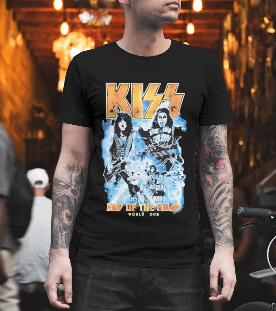 Kiss End Of The Road World Tour Rock Music Iconic Band Image T-Shirt