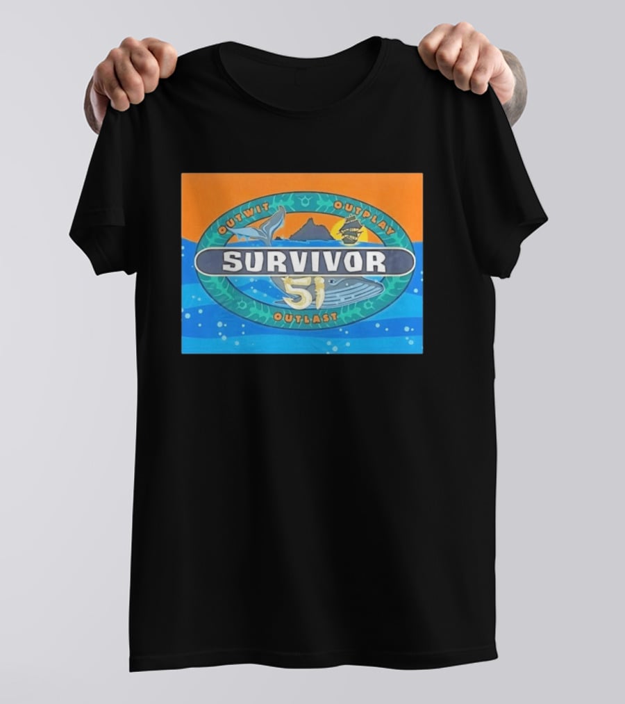 Survivor 51 Outwit Outplay Outlast Whale And Ship Reality TV T-Shirt