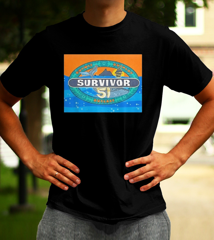 Survivor 51 Outwit Outplay Outlast Whale And Ship Reality TV T-Shirt